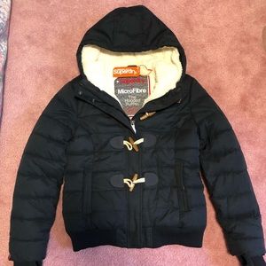 NWT Superdry Microfiber Puffer Coat